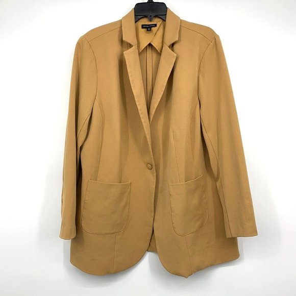 Universal Standard Blazer Tan Cafe Au Lait Single Button Jacket - Picture 2 of 11